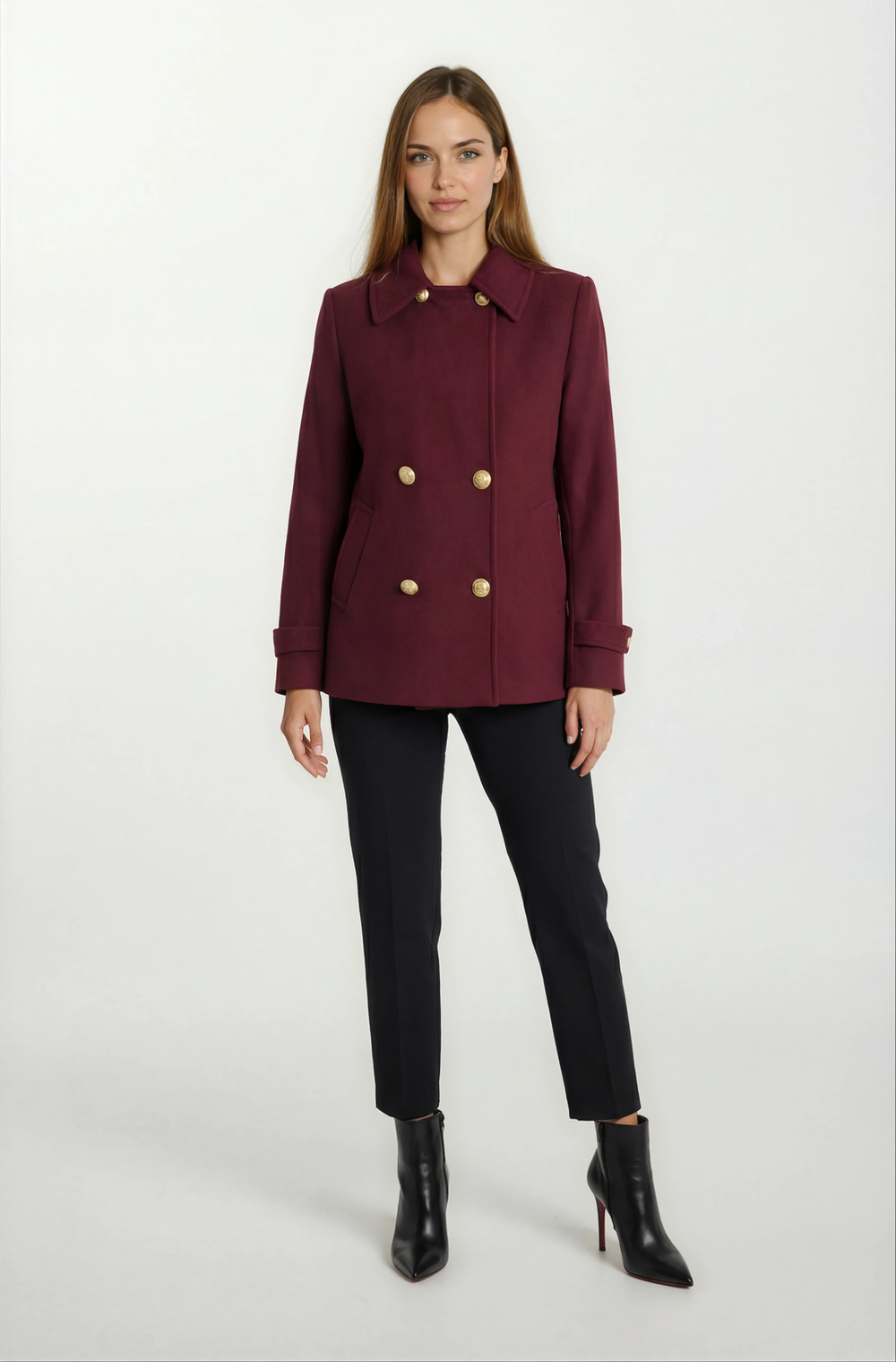 Edmondo Erkek Yaka Kruvaze Mont BORDO