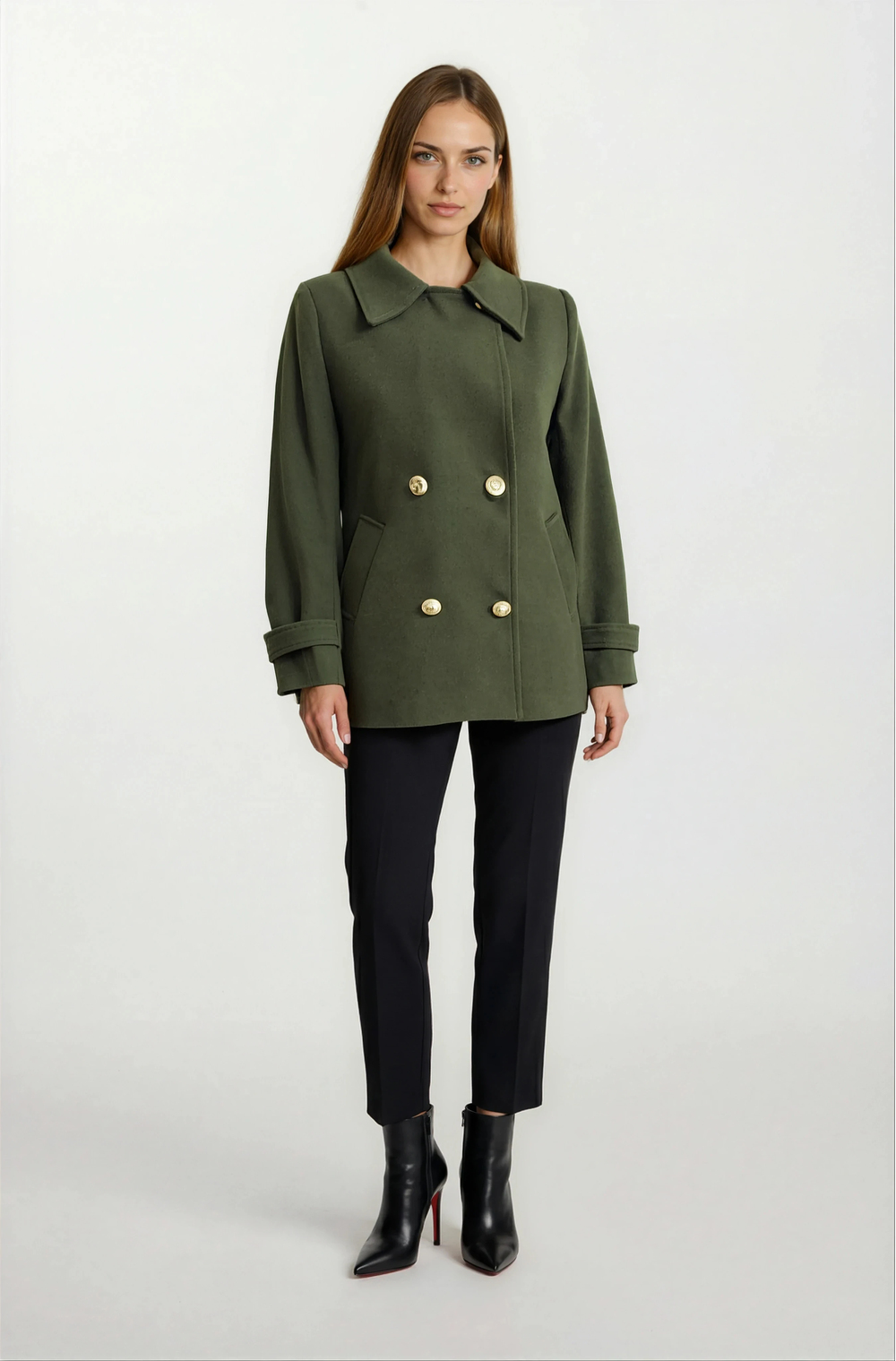 Edmondo Erkek Yaka Kruvaze Mont YEŞİL