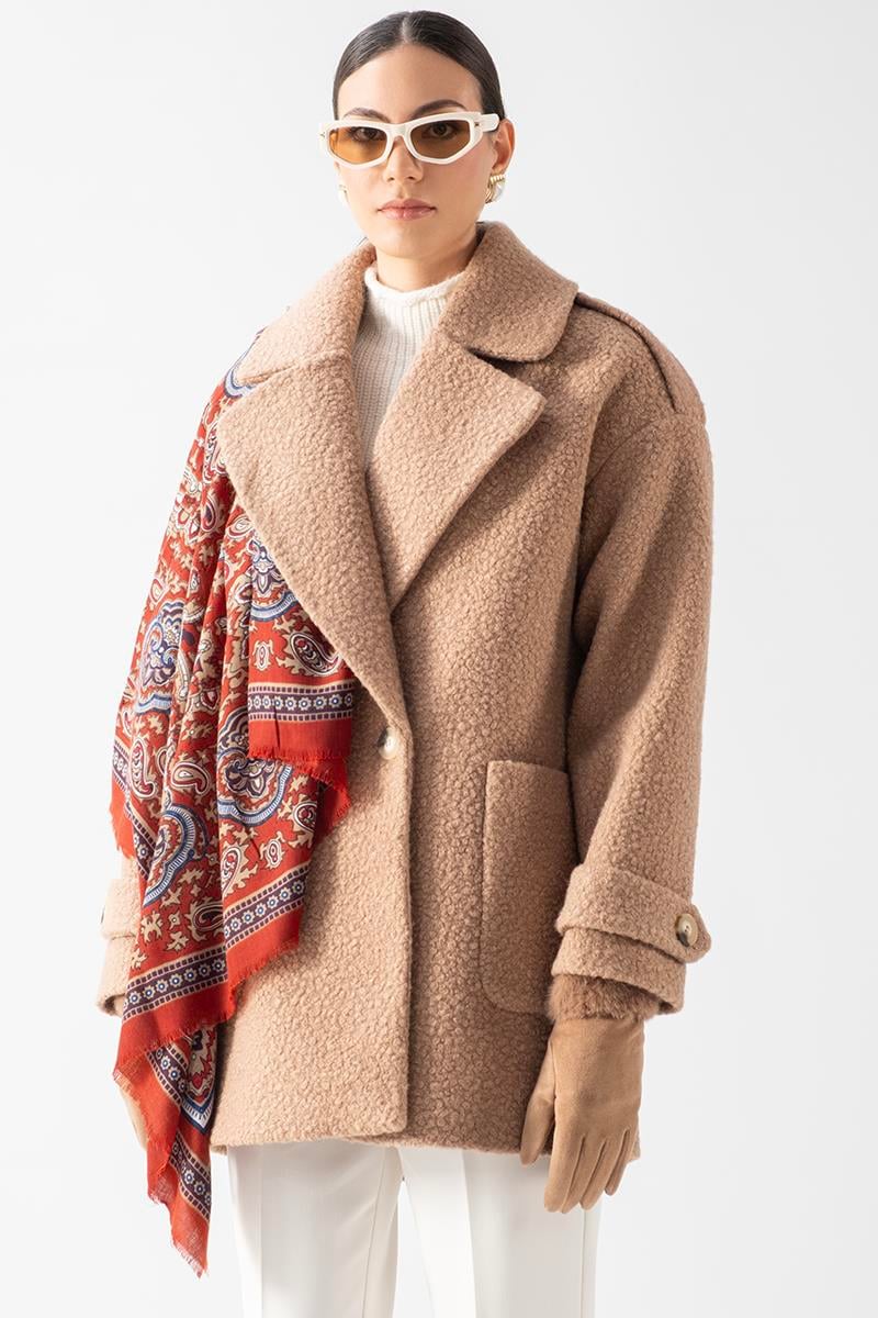 Enayatullahi Desenli Şal BORDO