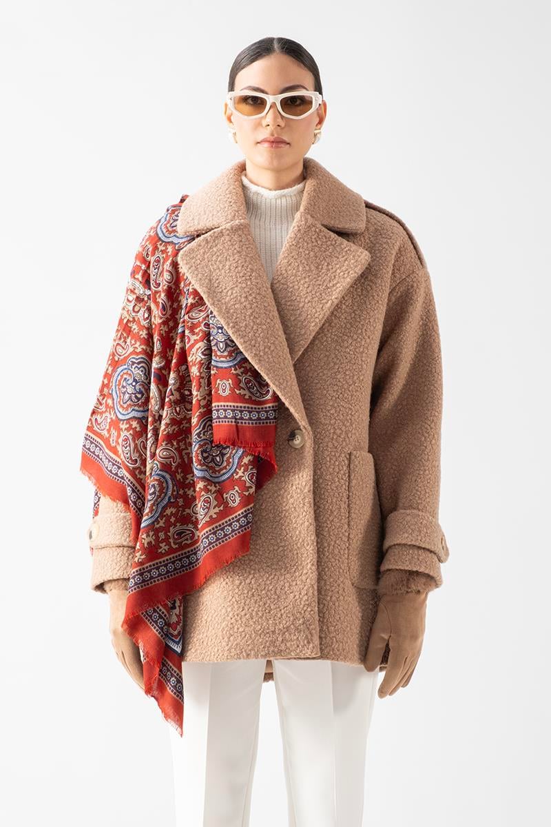 Enayatullahi Desenli Şal BORDO