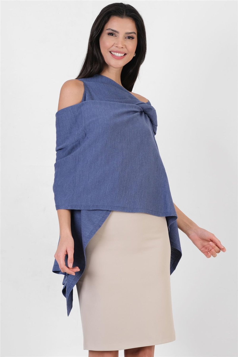 Feliciana Geniş Kesim Triko İNDİGO