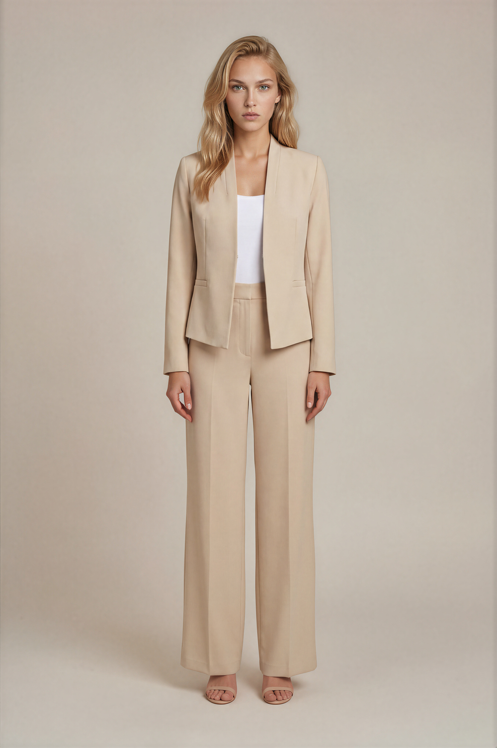 Florinia Krep Ceket CAMEL