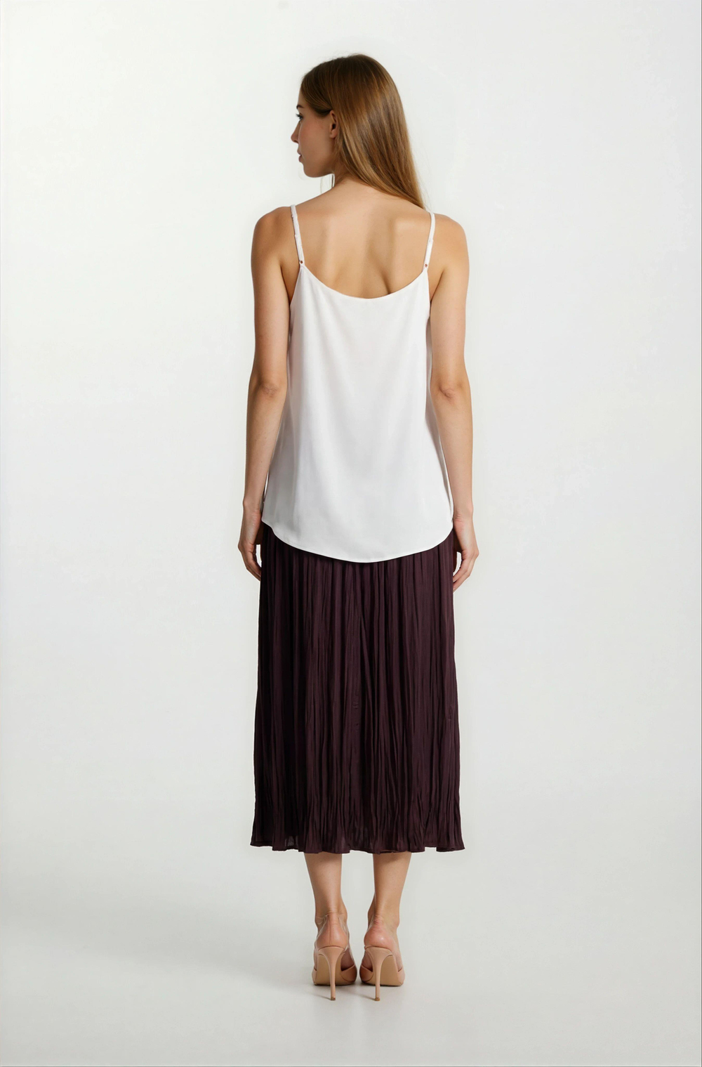 Fredrichs Beli Lastikli Kraş Etek BORDO