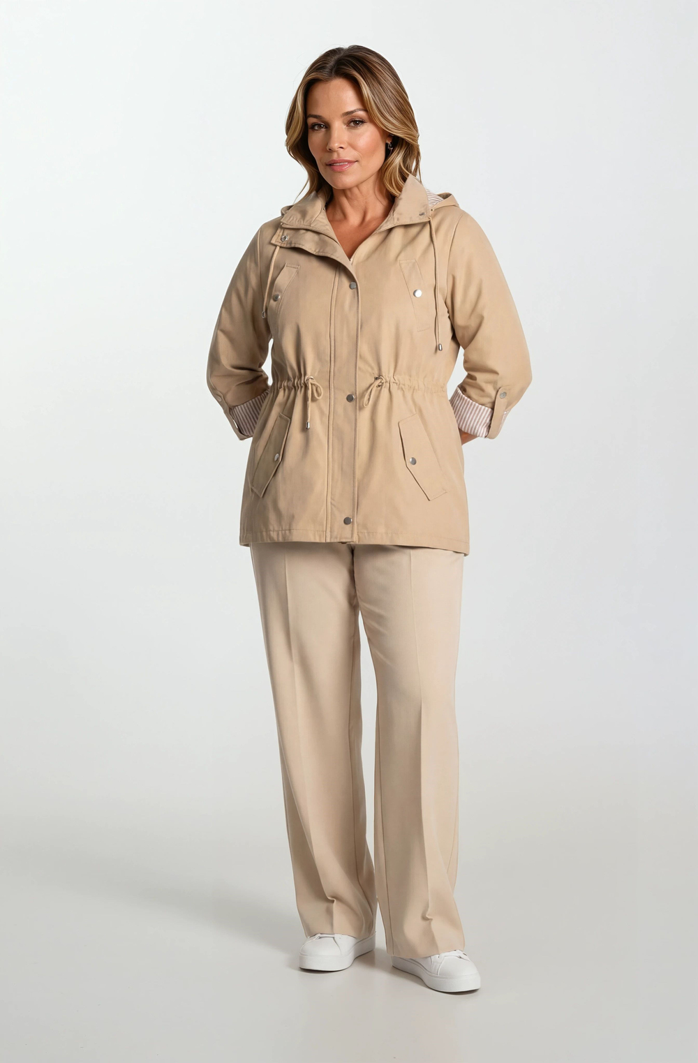 İnce Astarlı Su İtici Kapüşonlu Baharlık Kısa Parka 36-50 – Goudot AÇIK CAMEL