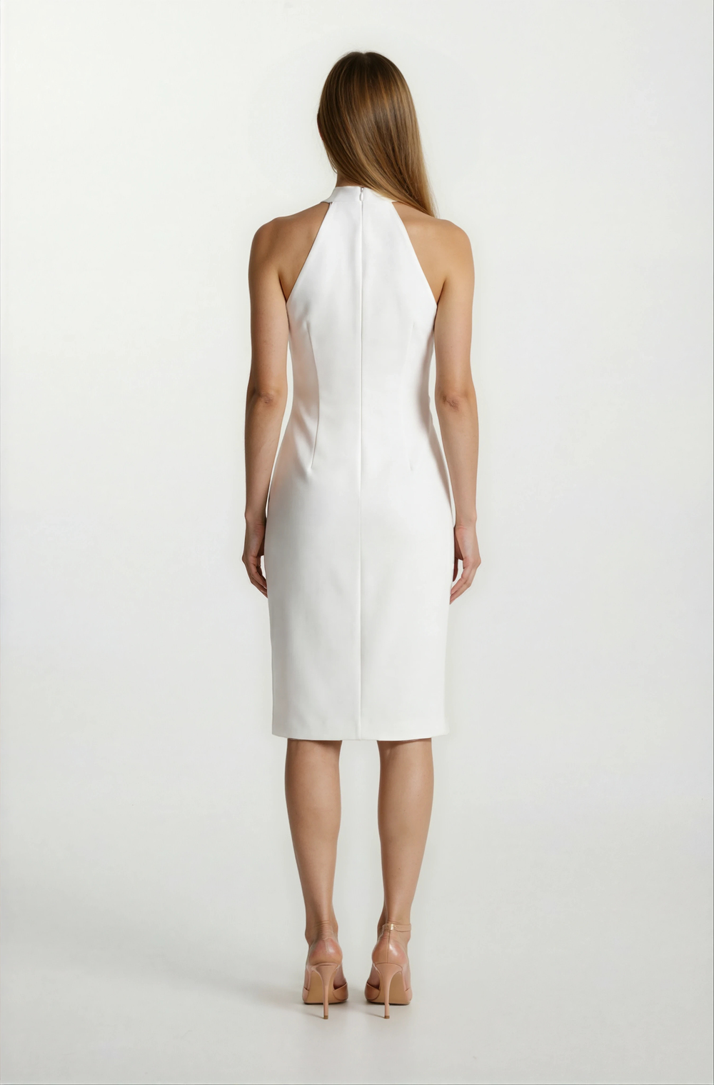 İrnerio Asimetrik Kesim Boncuk Detaylı Kısa Abiye Elbise EKRU