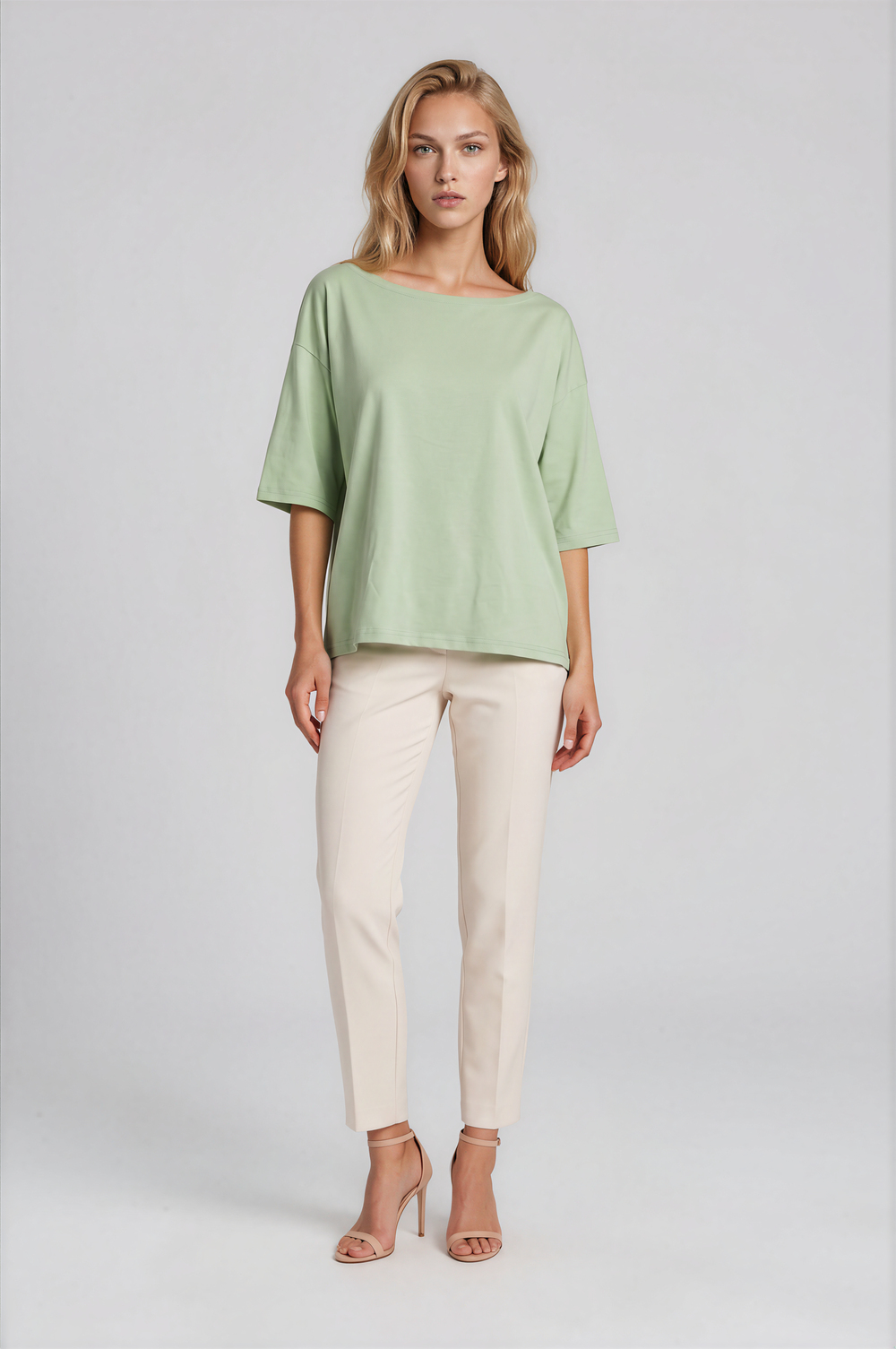 Kayık Yaka Oversize Basic Bluz ÇAĞLA