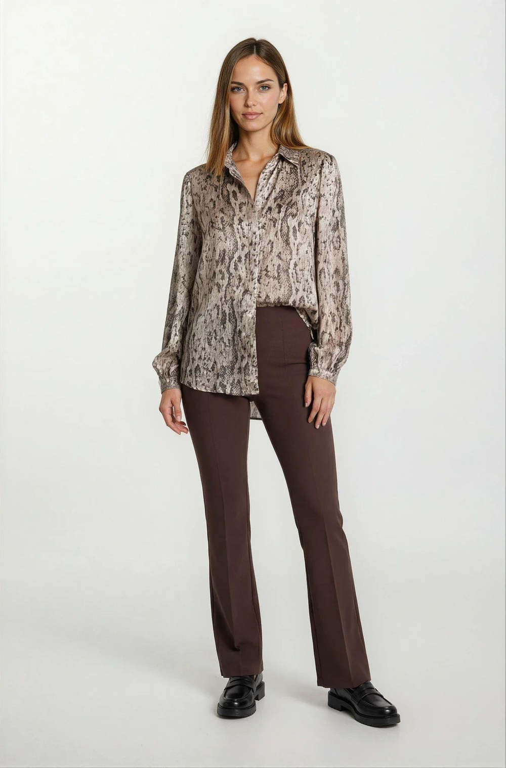 Palmeria Erkek Yaka Gömlek KAHVE