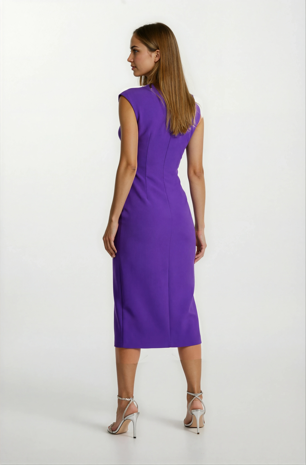 Panettiere Yandan Yırtmaçlı Şerit Aksesuar Detaylı Kısa Abiye Elbise MOR