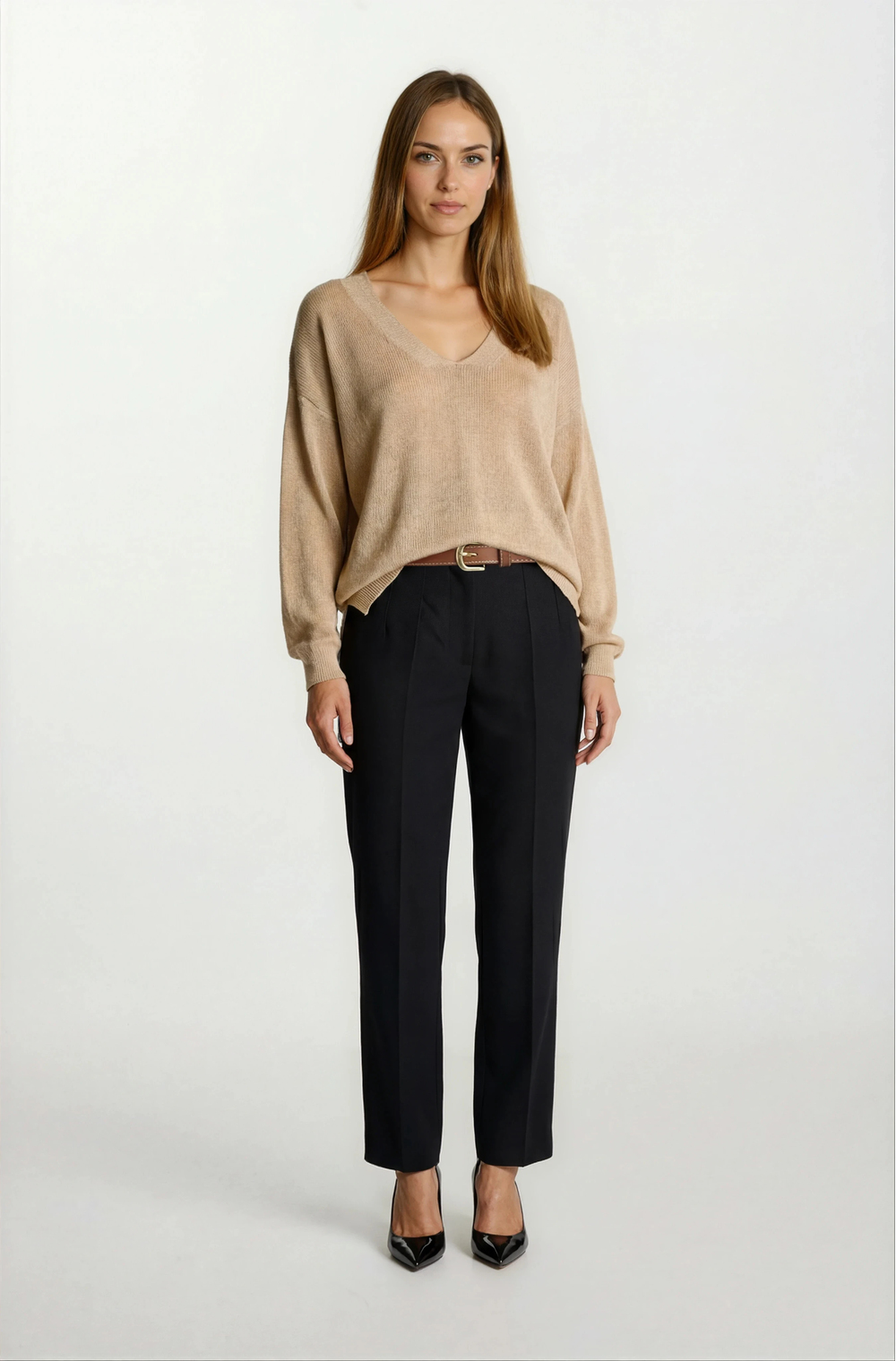 Pennie Ön Arka V Triko CAMEL