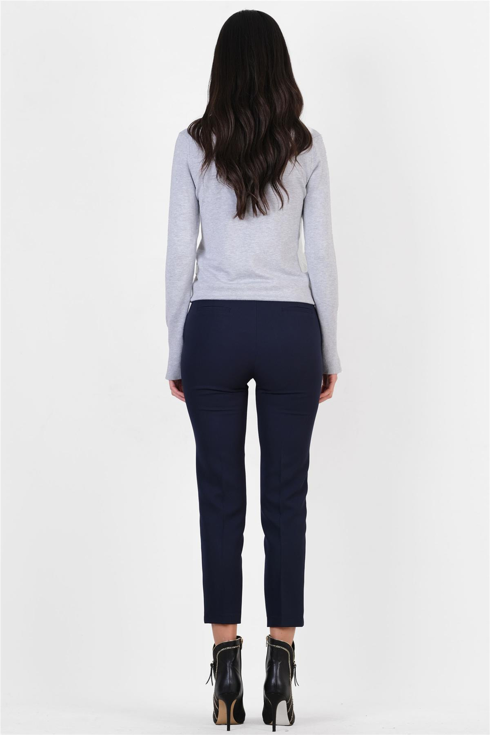 Peters Bel Kuşaklı Dar Paça Pantolon LACİVERT