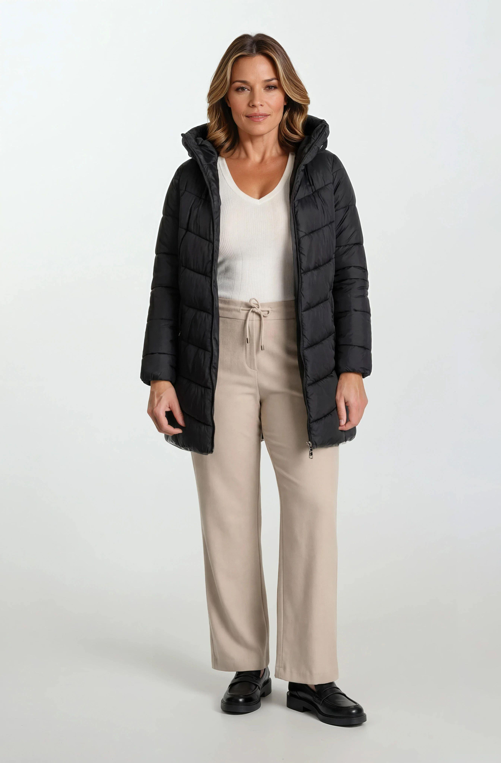 Primillo Nordic Uzun Kapüşonlu Şişme Mont SİYAH