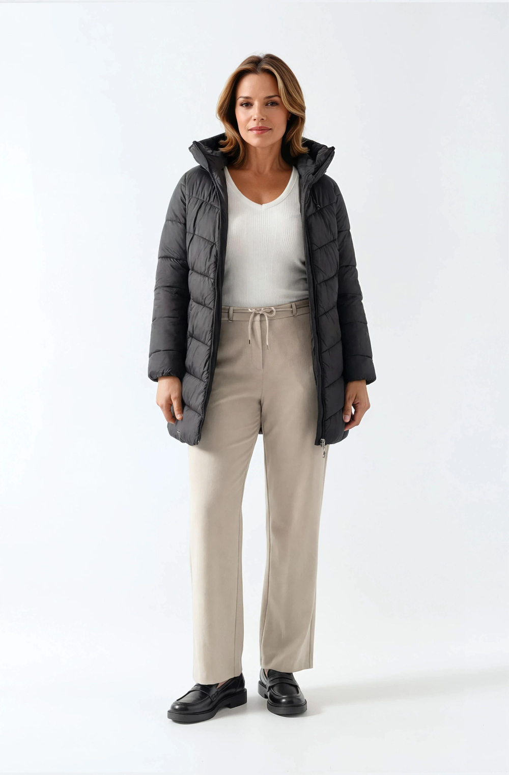 Primillo Nordic Uzun Kapüşonlu Şişme Mont SİYAH