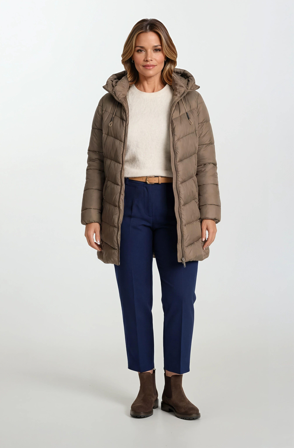 Primillo Nordic Uzun Kapüşonlu Şişme Mont HAKİ