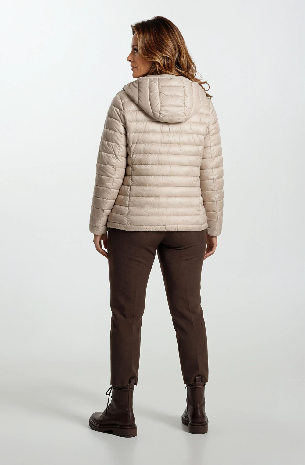 Ranuccio Çift Taraflı Kapitoneli Peluş Kapüşonlu Mont VİZON