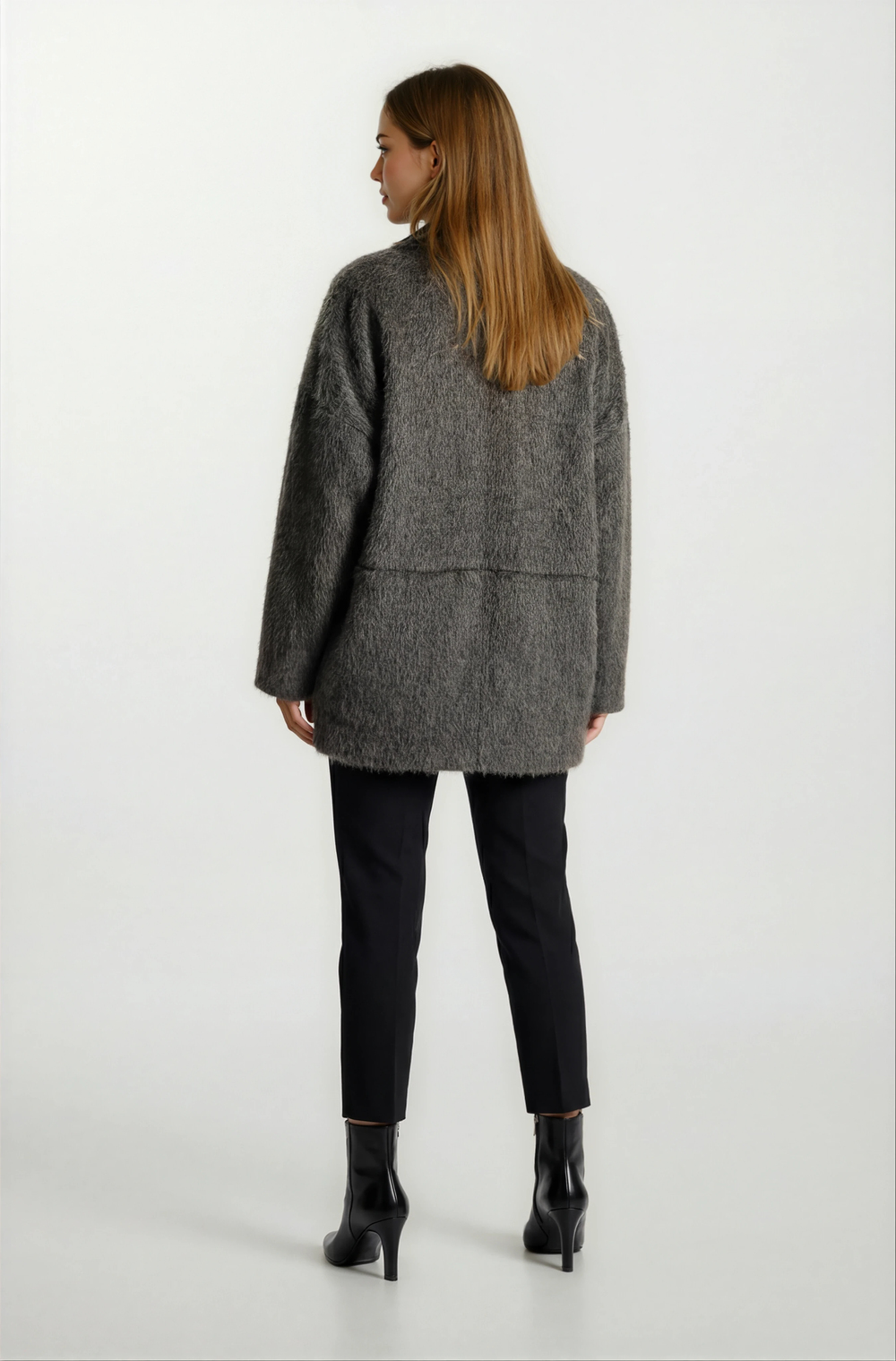 Rossum Dik Yaka Önü Fermuarlı Kaban KAHVE