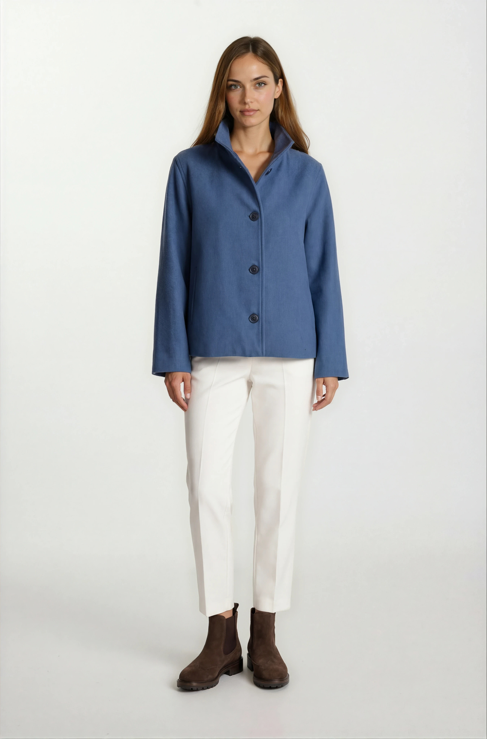 Rowlands Dik Yaka Flota Cepli Kap İNDİGO