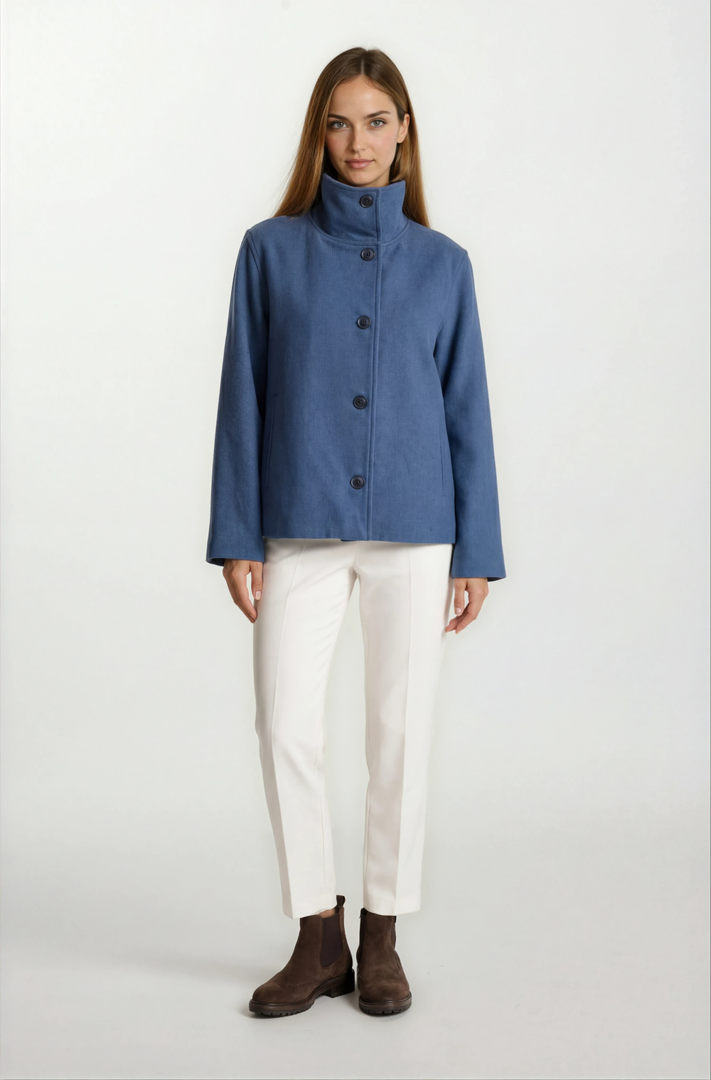 Rowlands Dik Yaka Flota Cepli Kap İNDİGO