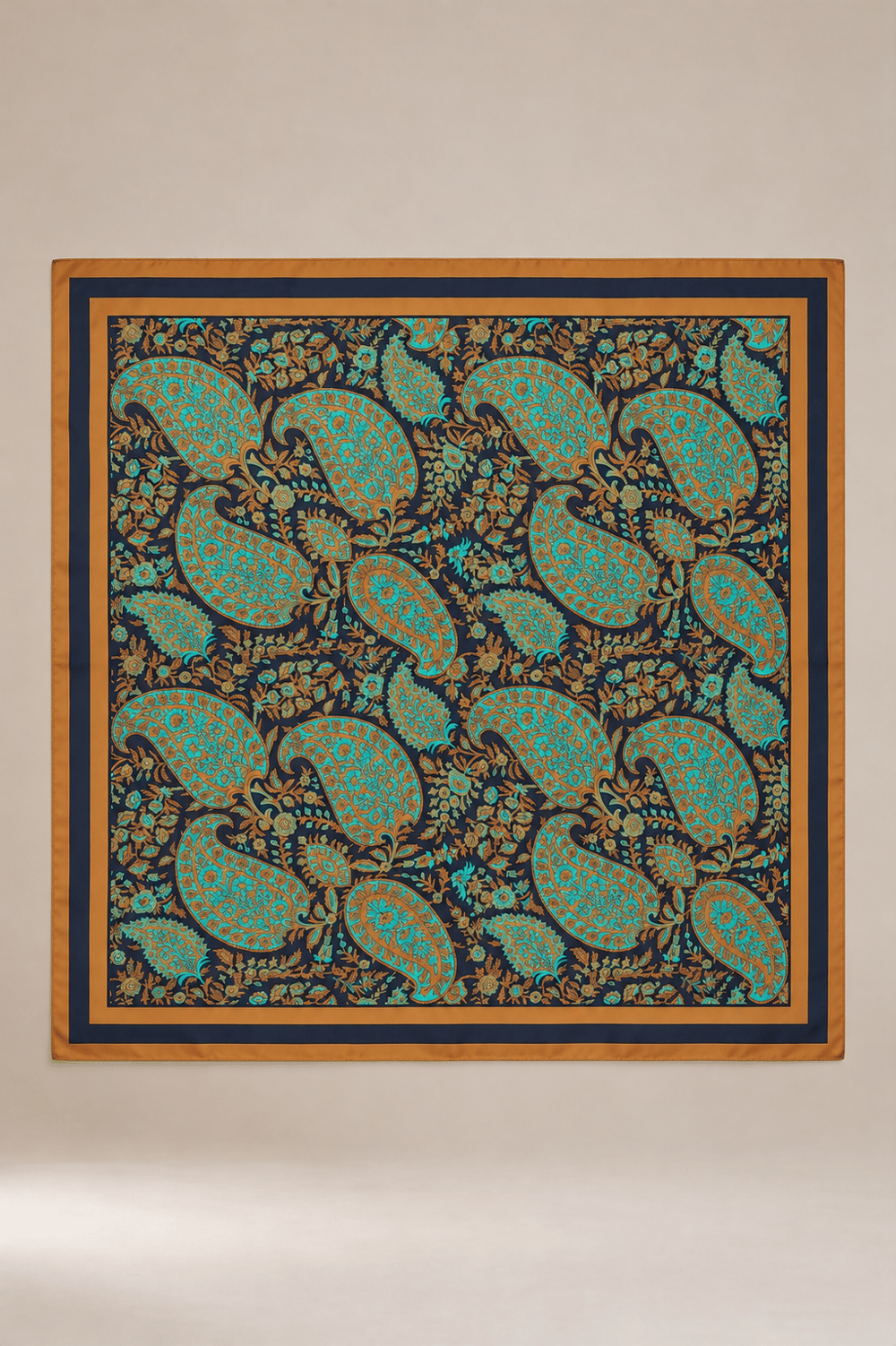 Şaldesen Kenarları Bordürlü Şal 110 x 110 cm TABA