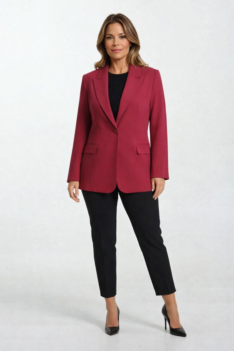Sanfelice Klasik Yaka Tek Düğme Ceket BORDO
