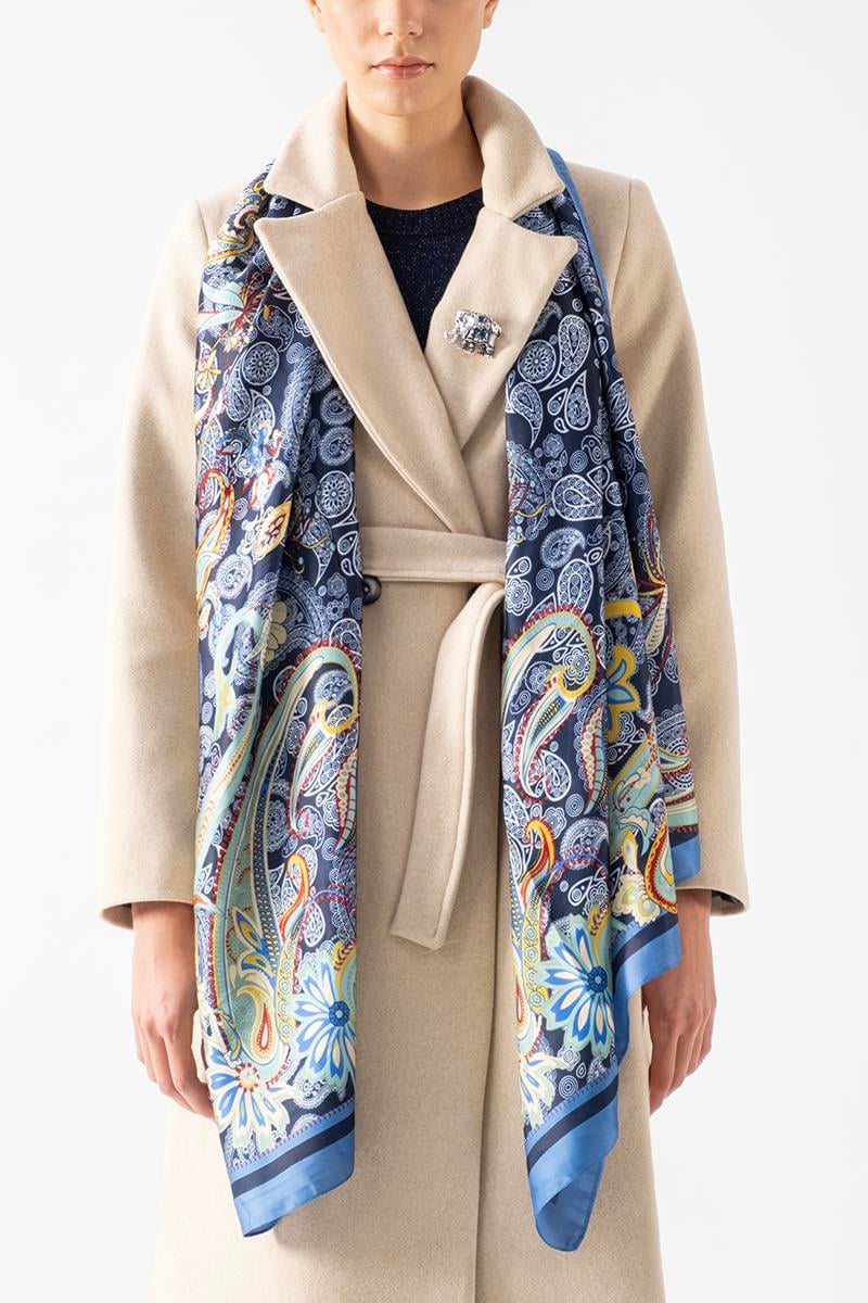 Soderbergh Desenli Şal LACİVERT