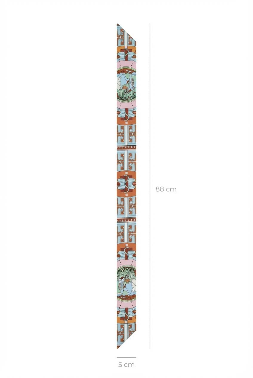 Twilly İnce Fular 88x5 cm MAVİ