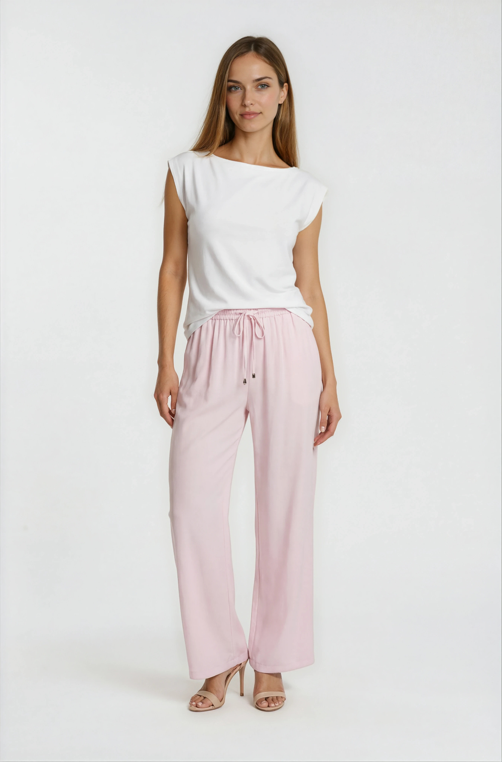Yan Drape Detaylı Kayık Yaka Bluz EKRU