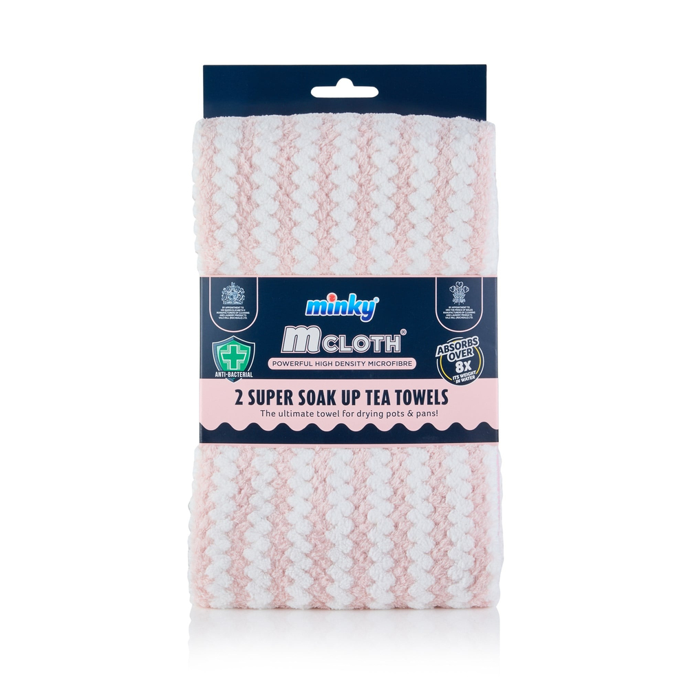 Minky MCloth Süper Emici Kurulama Havlusu 2li Set - Pembe