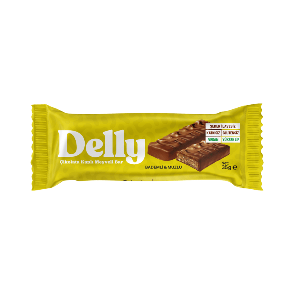 Çikolata Kaplı Bademli & Muzlu Bar 12 Adet X 35 g