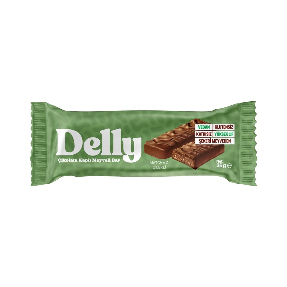 Çikolata Kaplı Matcha & Çilekli Meyveli Bar 12 Adet X 35 g 