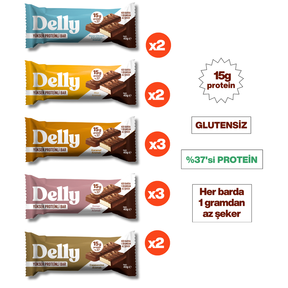 Çikolata Kaplı Yüksek Proteinli Bar Karışık Kutu 12 X 40 g