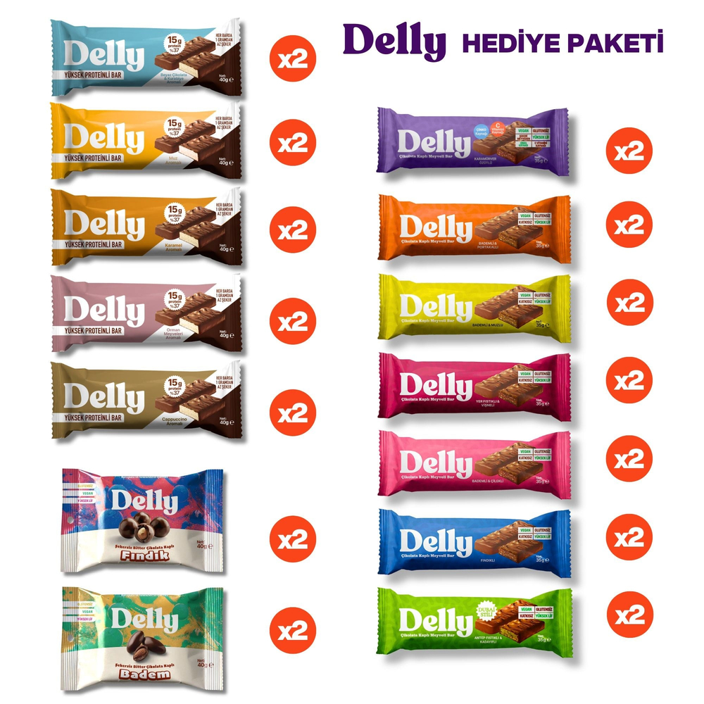 Hediye Paketi - 28 Adet Çikolata Kaplı Yüksek Proteinli Bar, Meyveli Vegan Bar Ve Draje