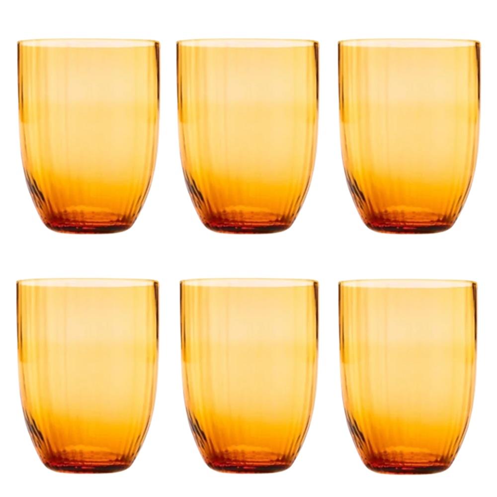6 lı Su / Meşrubat Bardağı Amber