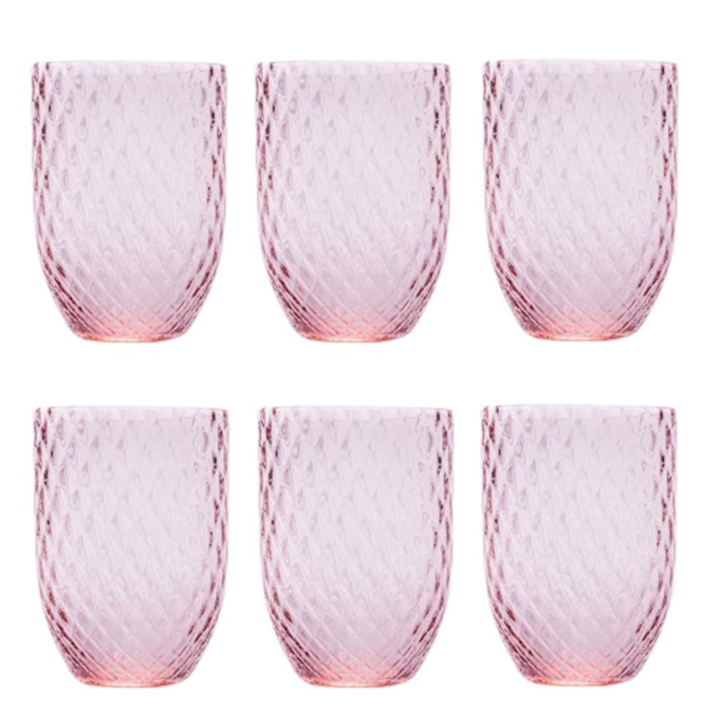 6 lı Su / Meşrubat Bardağı Pembe