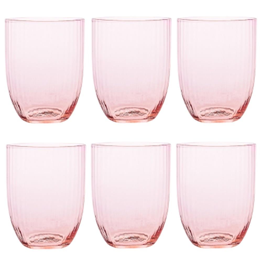 6 lı Su / Meşrubat Bardağı Pembe