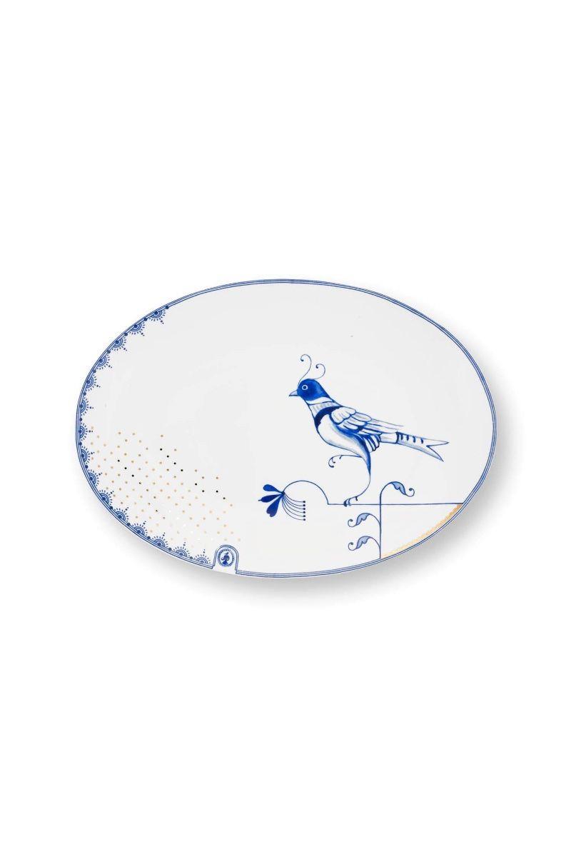Beyaz Porselen Servis Tabağı 30X21,5 Cm