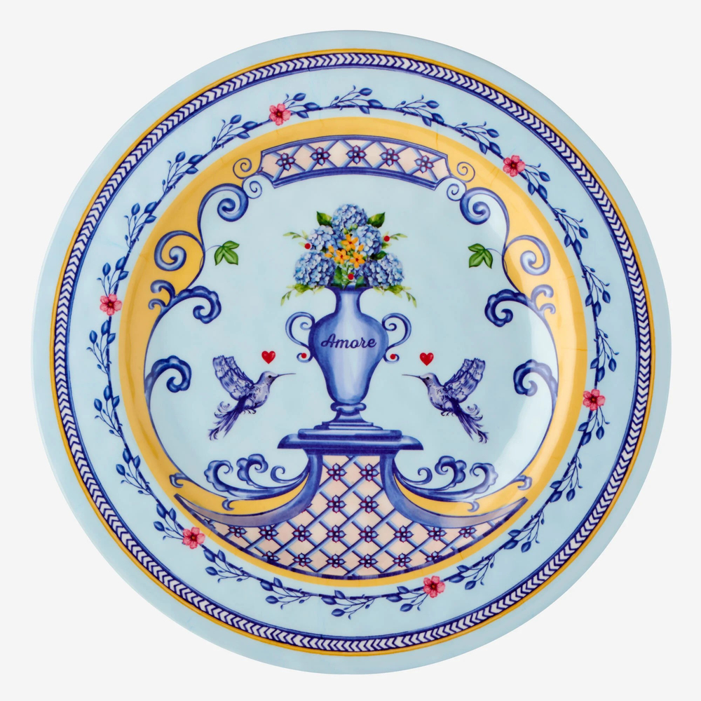 Chiara Alessi Mavi Melamin Yemek Tabağı 28 Cm