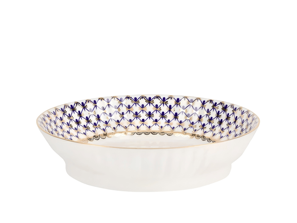 Cobalt Net Juliana Dalga Form Kurabiye Tabağı  17 cm 
