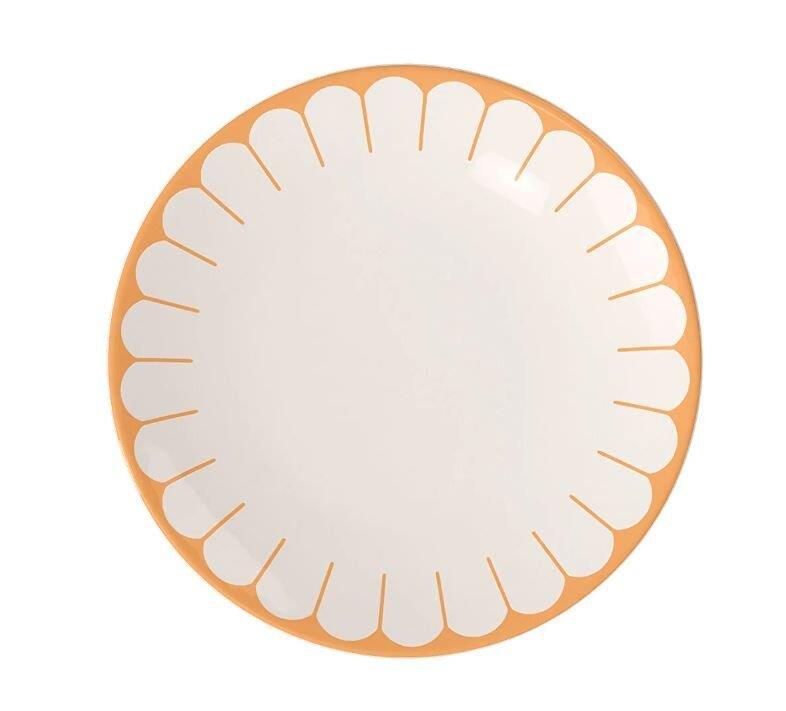 FLEUR SOLEIL TURUNCU PORSELEN YEMEK TABAĞI 27 CM