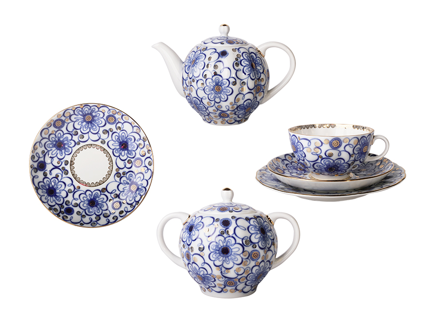 Kıvrımlı Dal Çay Seti