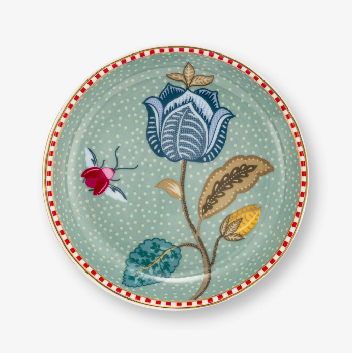 Mavi Porselen Çay Tabağı 9 Cm