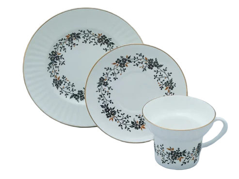 Üç parçalı set çay şekli Dalga deseni İnce dallar 155 ml Normal fiyat3,640.00TL