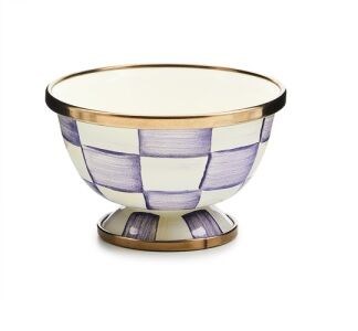 Violet Check Little Sugar Bowl