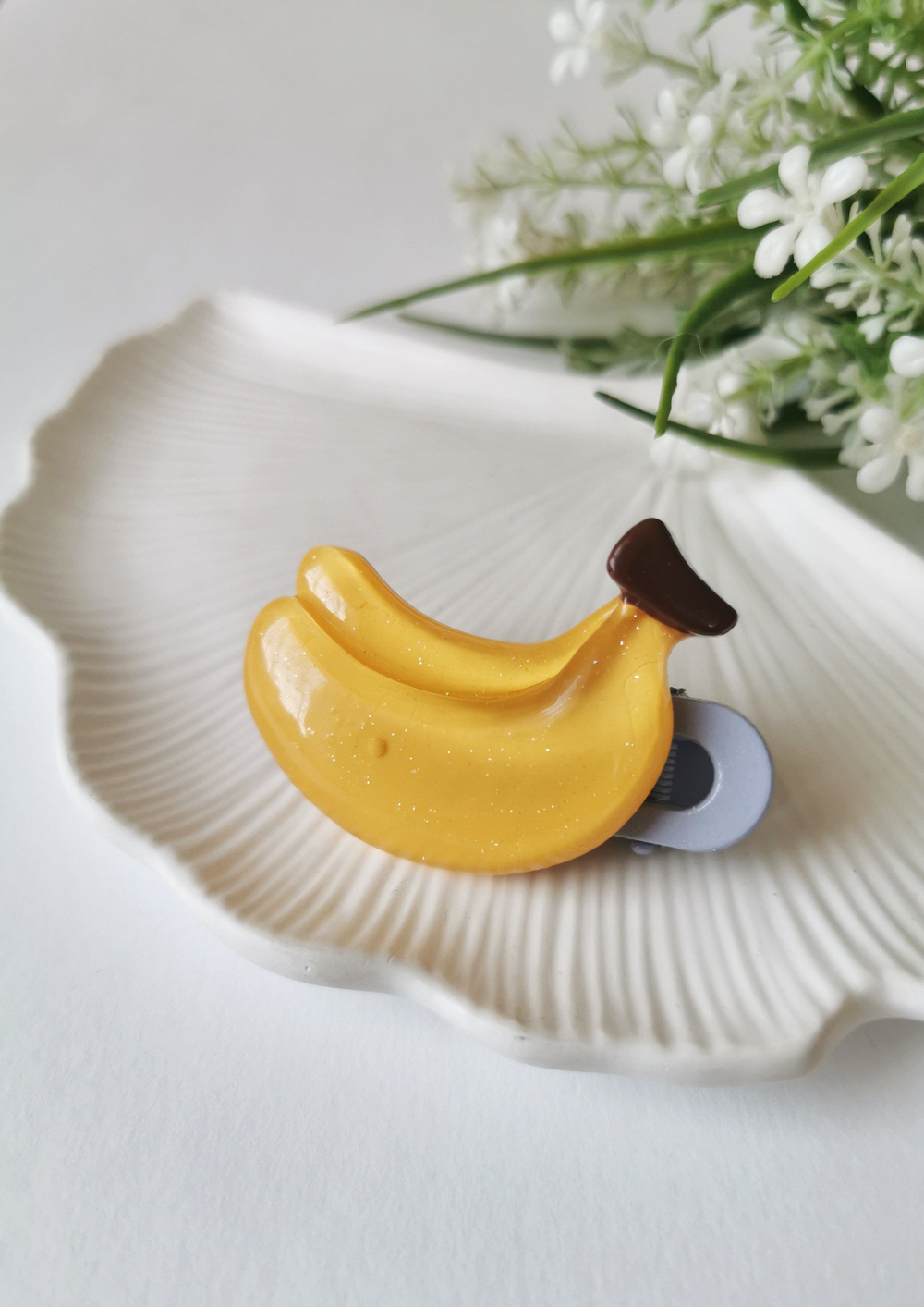 Muz Figürlü Pensli Çocuk Tokası 6x4 cm