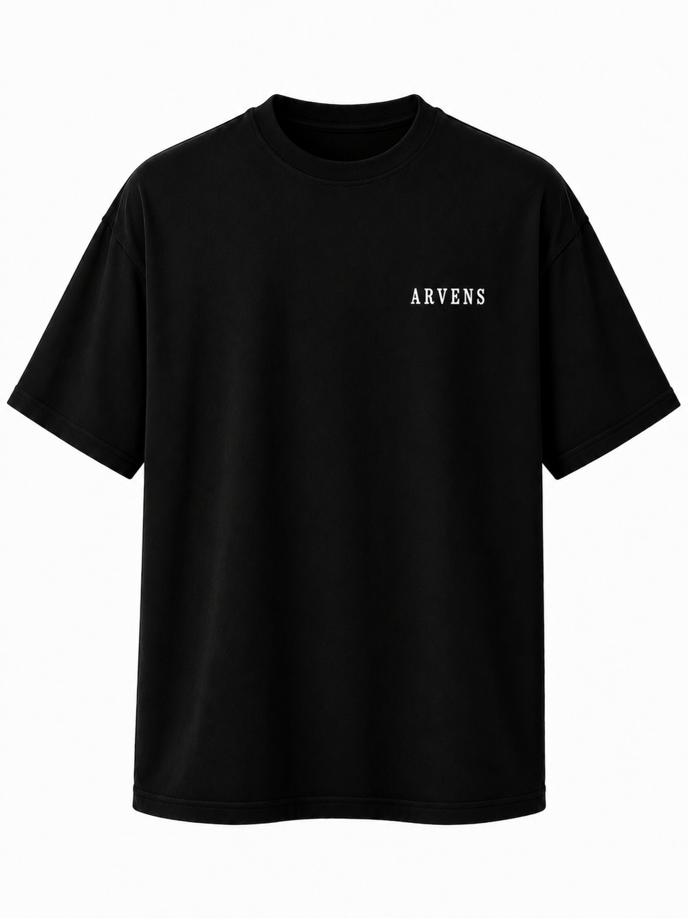 Arvens Siyah Premıum Basıc Oversize T-shırt