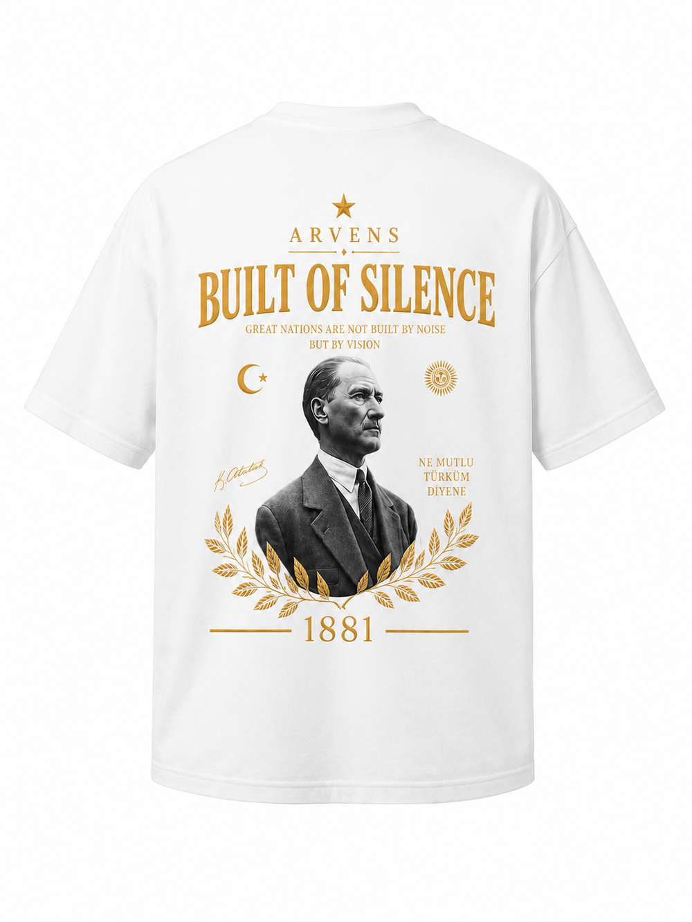 Buılt Of Sılence Premıum Beyaz Oversize T-shırt