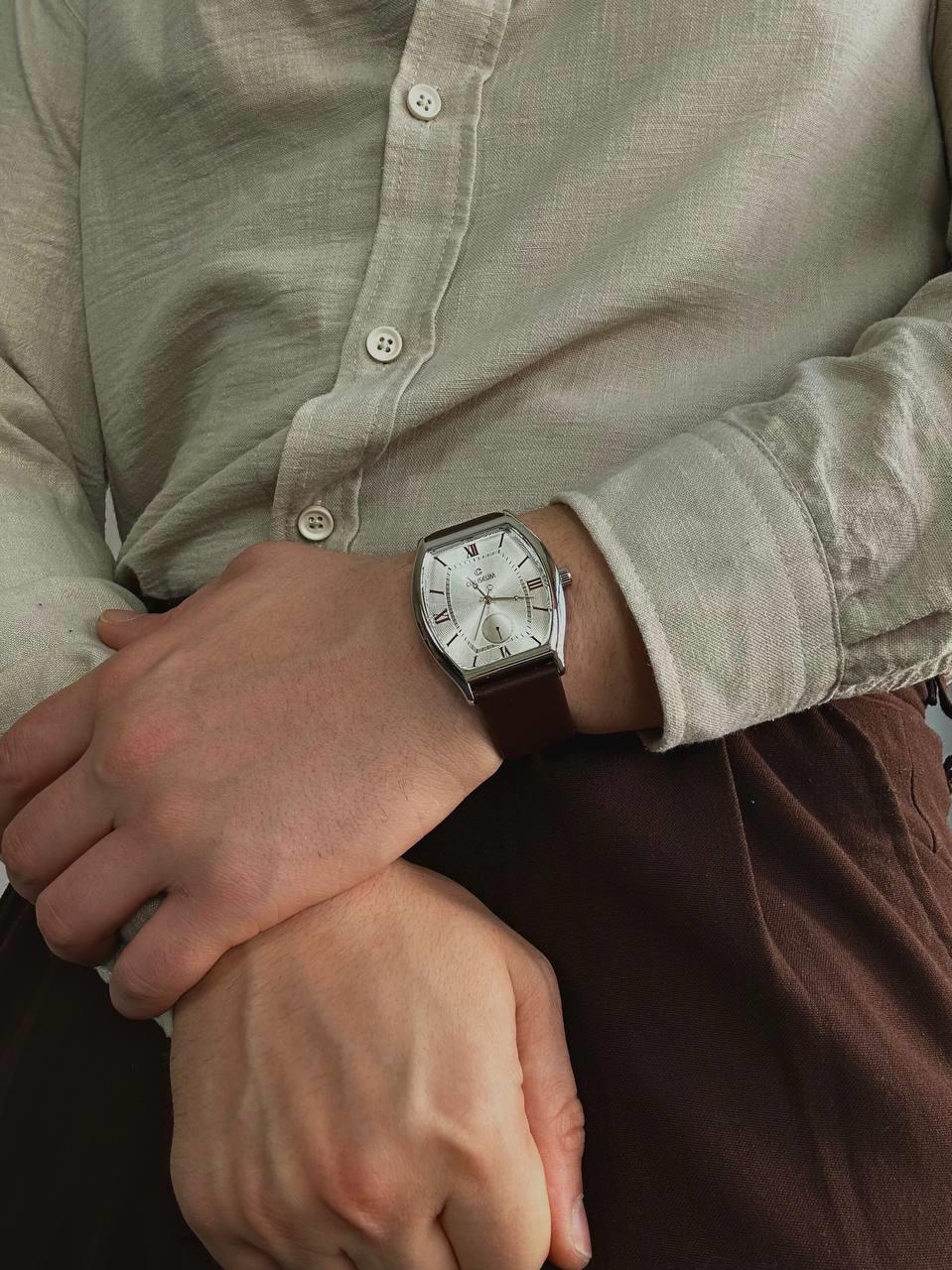 C.S Dark Brown Cord Vintage Wristhwatch