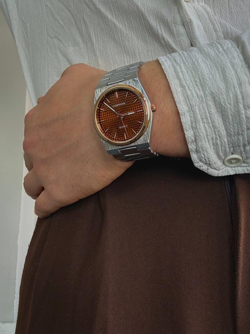 C.S Silver Cord Brown Screen Vintage Wristhwatch