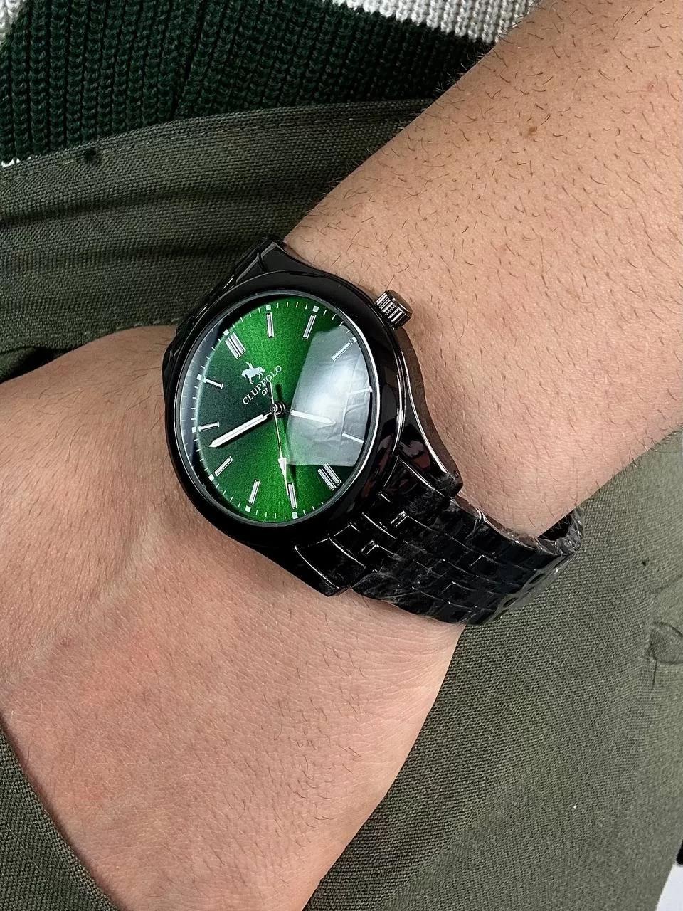 C.L Polo Green Screen Old Money Wristhwatch