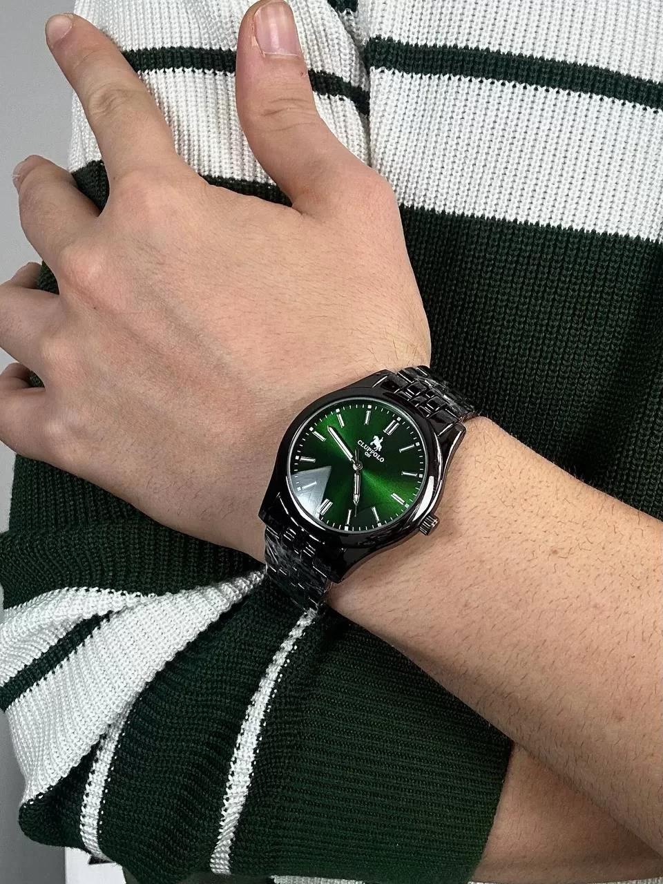C.L Polo Green Screen Old Money Wristhwatch