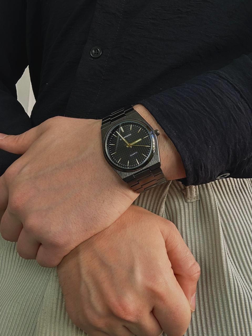 C.S Matte Black Cord Vintage Wristhwatch